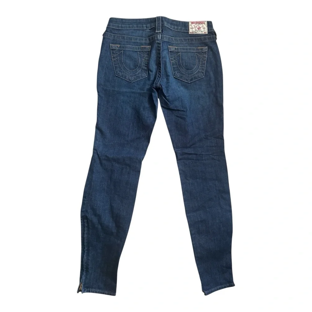 True Religion Gwen Skinny Blue Women's Zippered Ankle Jeans Size: 27 - Picture 9 of 10